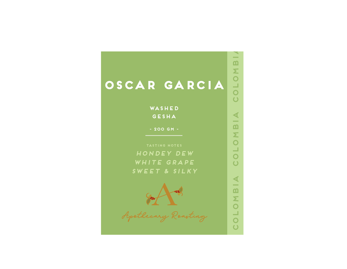 Oscar Garcia, Colombia (250gm) - Apothecary Roasting