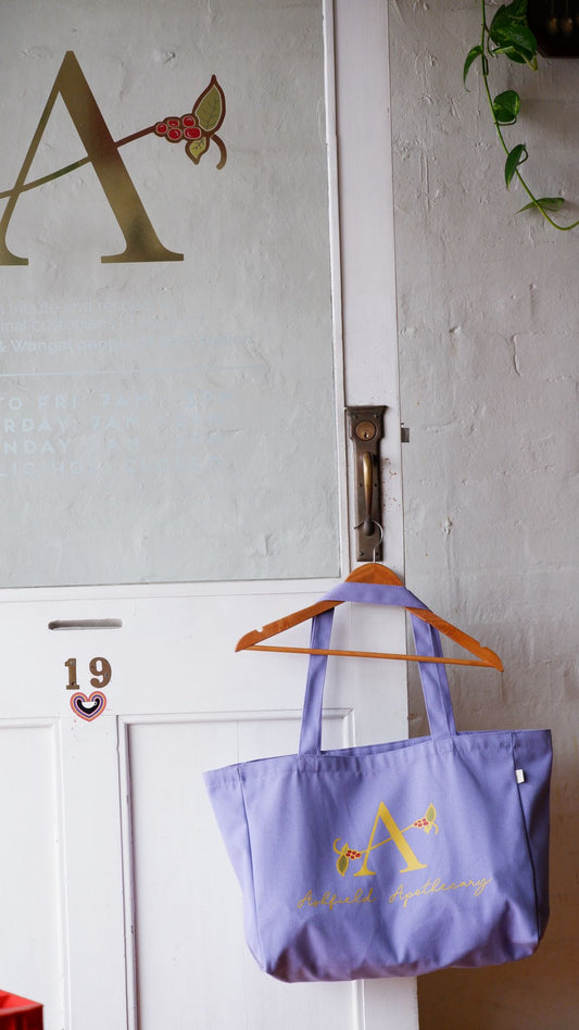 Lilac coloured Ashfield Apothecary Tote