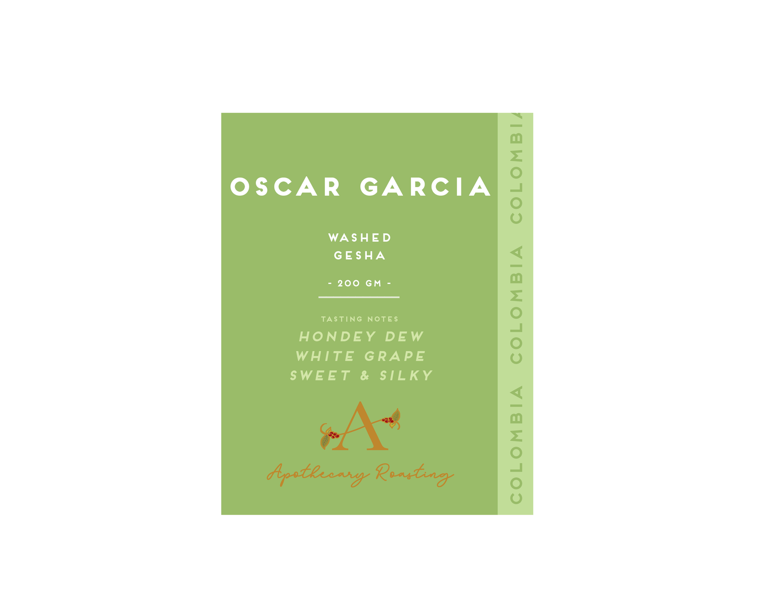 Oscar Garcia, Colombia (250gm) - Apothecary Roasting