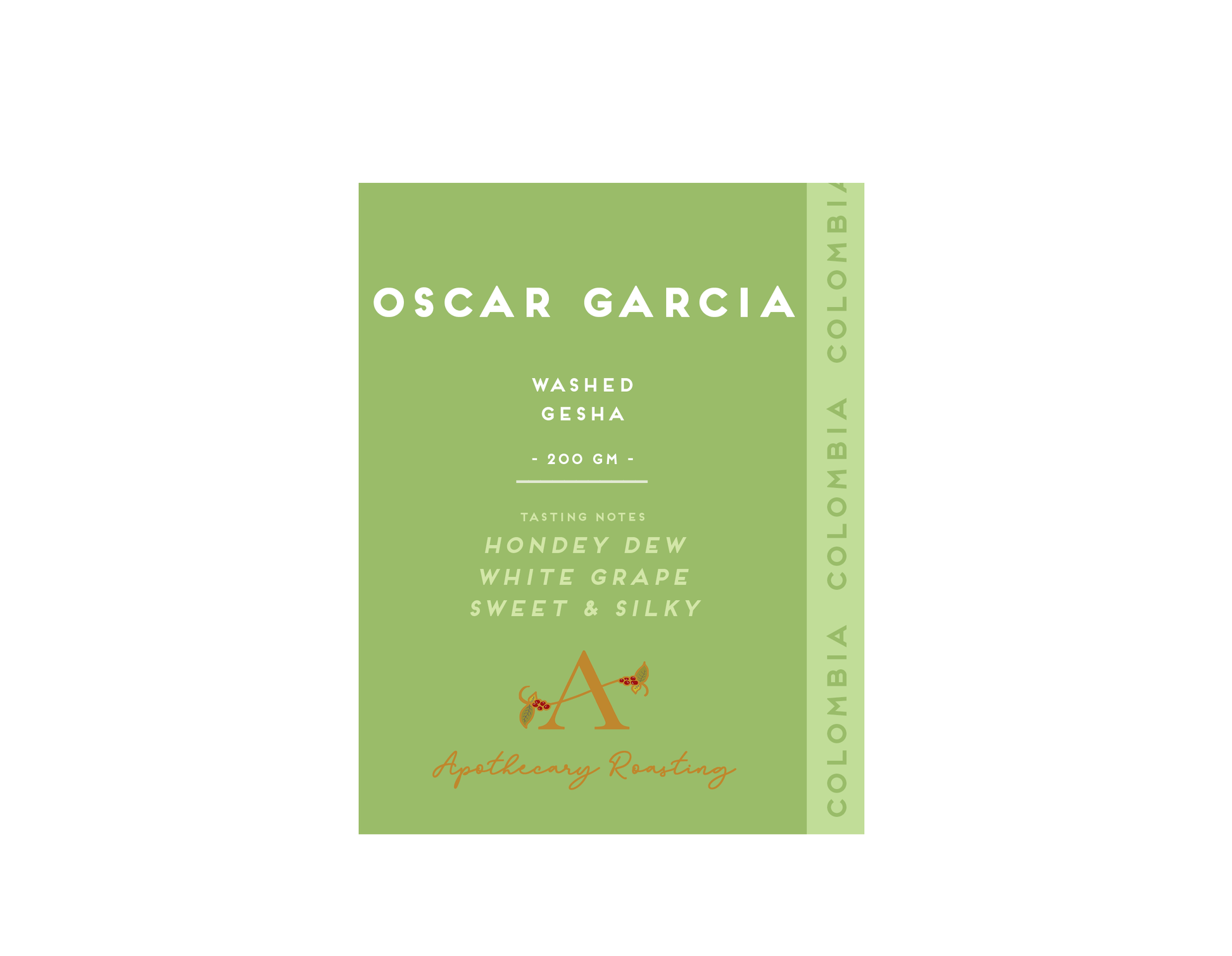 Oscar Garcia, Colombia (250gm) - Apothecary Roasting